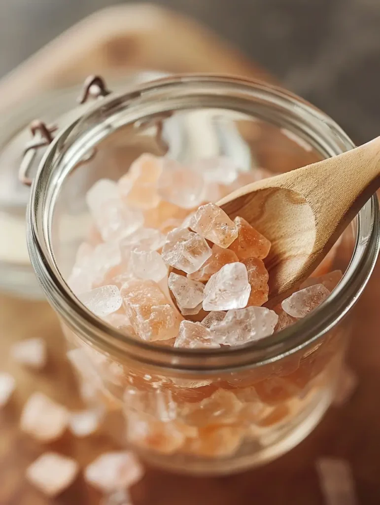 making sole water with Himalayan salt for hydration recipe