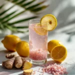 pink salt mounjaro recipe drink with lemon and ginger