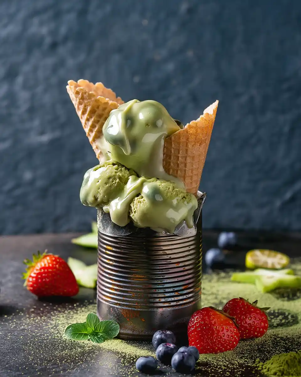 Strawberry Matcha Latte Ice Cream: Creamy, Clean, and No-Churn