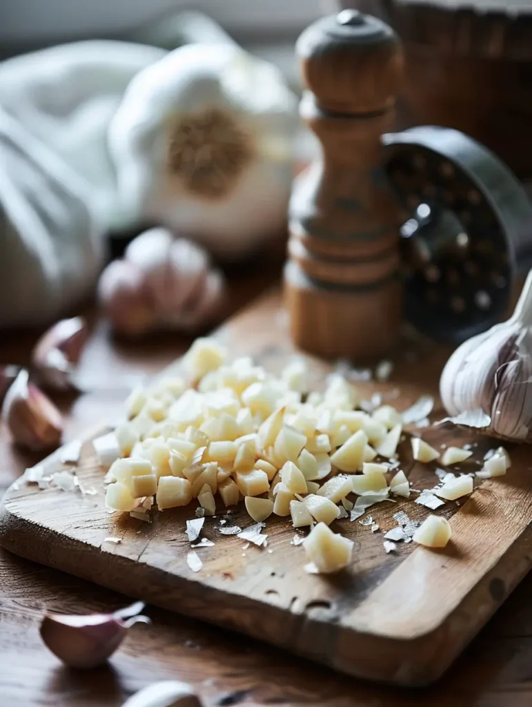 crushed garlic for Amish Amoxicillin natural remedy preparation