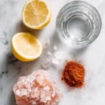 pink salt trick recipe 4 ingredients flat lay
