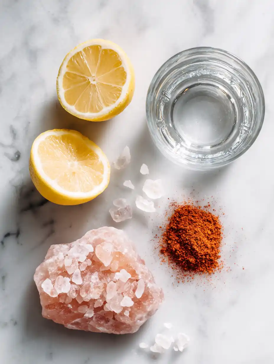 pink salt trick recipe 4 ingredients flat lay